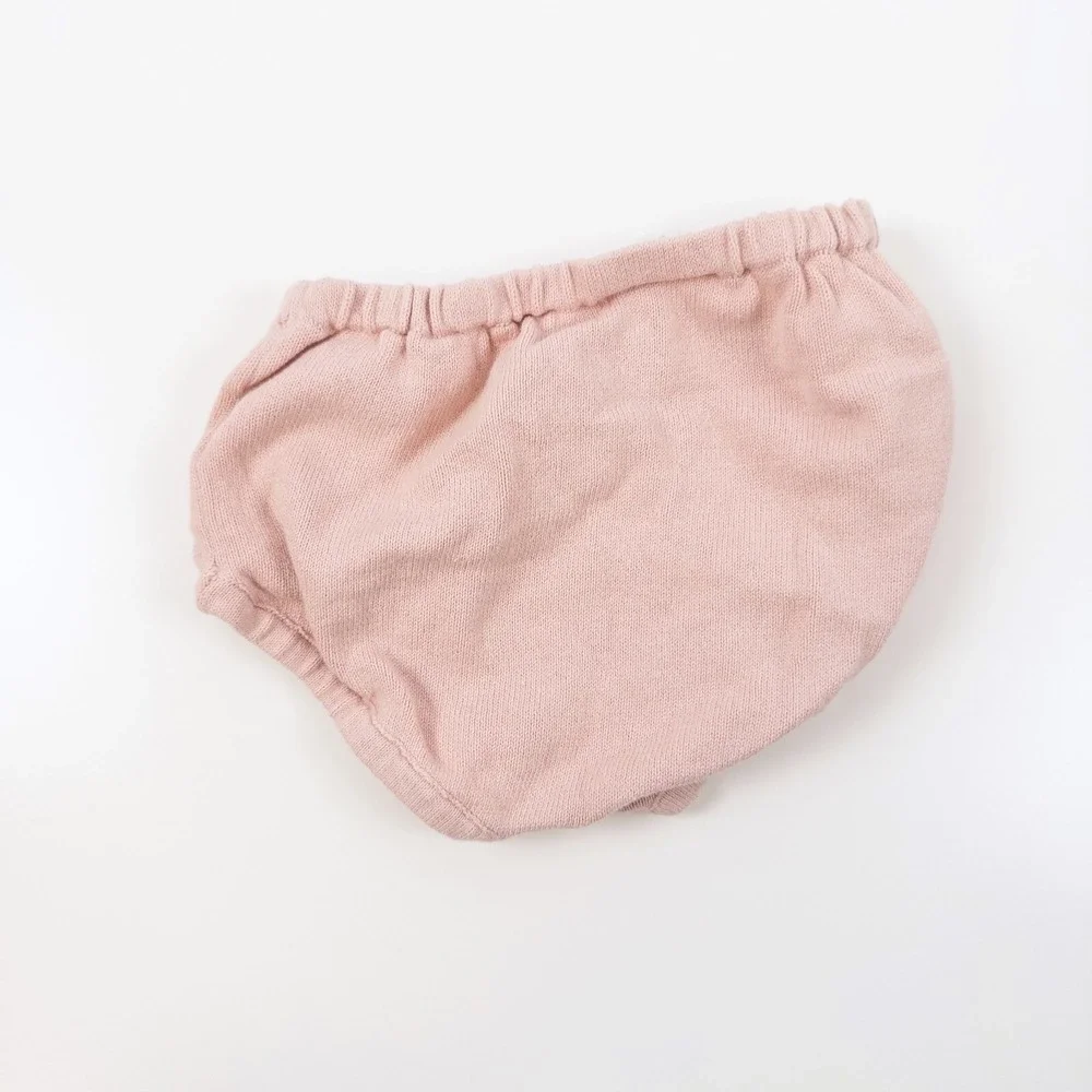 Miniclasix Knit Dress‎ Set Kids 3M Pink Pointelle Ruffle Bows